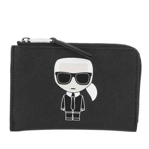 Karl Lagerfeld Ikonik Zip Card Holder Black Card Case