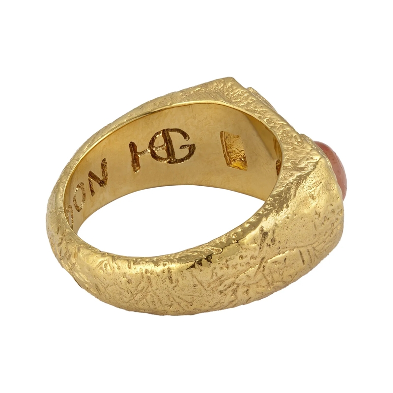 Haze & Glory Ring Ring Cocktail Citrin Sonnenstein Orange 925 Sterli gold(Image 6)