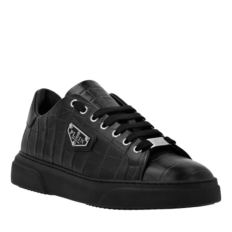 Philipp Plein Low-Top-Sneaker Sneaker Iconic Plein Crocco Print schwarz