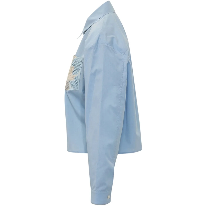 Marni Chemisier Camicia Oversize con Tasca hellblau(Image 3)