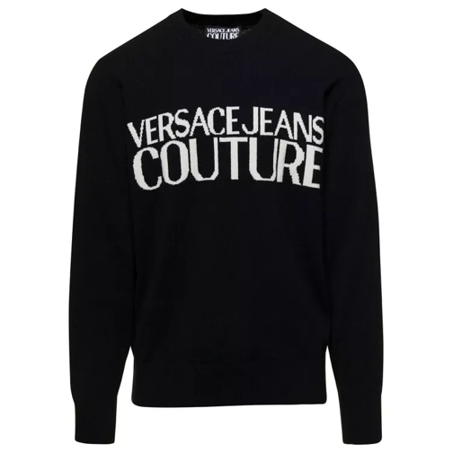 Versace Jeans Couture Lana Cachemire Logo Front Black 