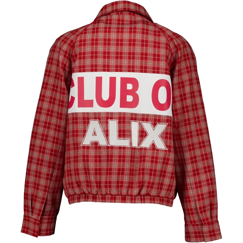 ALIX Trenchcoat Alix The Label Ladies Woven Checked Bomber Bomberj rot(Image 3)