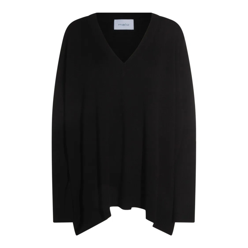 Malo Trui Black Cashmere Knitwear Black