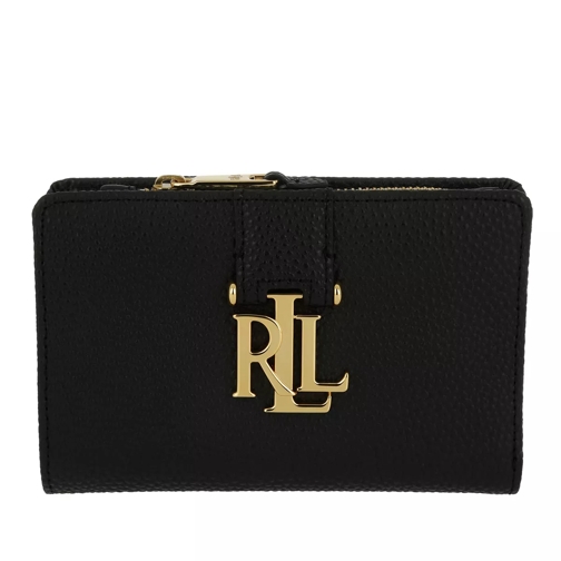 Lauren Ralph Lauren New Compact Wallet Small Black Portemonnaie mit Überschlag