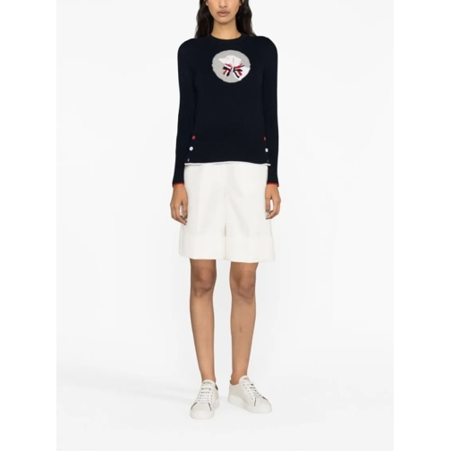 Thom Browne Pull Hector Crewneck Pullover Blue