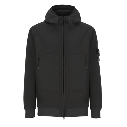 Stone Island Jacket With Logo Black Vestes en duvet