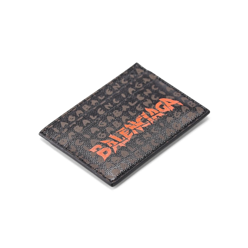 Balenciaga Portemonnaie Cardholder aus Baumwoll-Leinen-Mix braun(Image 3)
