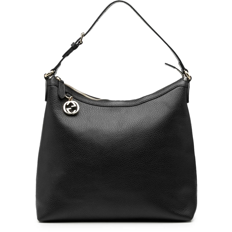 Gucci Shopper Leather GG Charm Tote schwarz