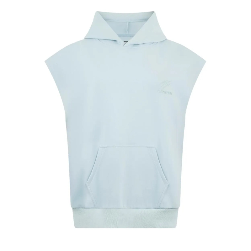 Plein Sport  Pique Hoodie Vest Icon hell-blau