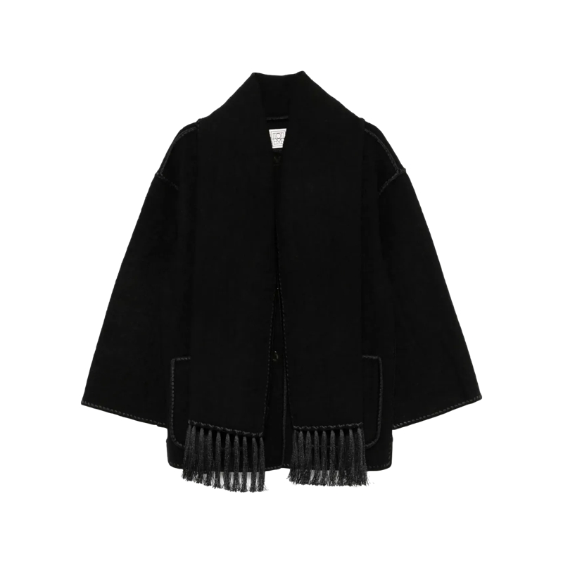 TOTEME Übergangsjacke Embroidered scarf jacket 001 Black