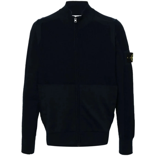 Stone Island Strickjacke Compasse-Badge Knitted Cardigan Black