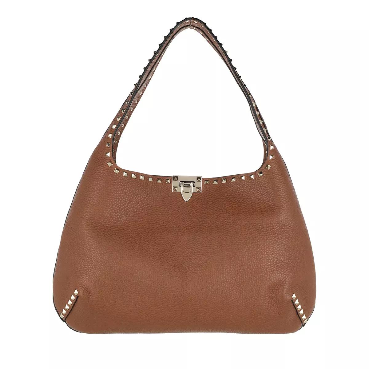 Valentino Garavani Rockstud Calfskin Leather Tote in Selleria