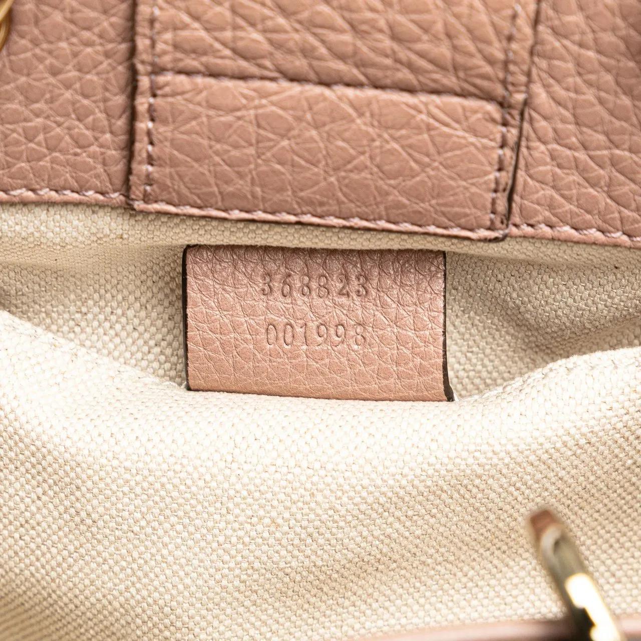 Gucci Shoppers 2000-2015 Mini Calfskin Bamboo Shopper Satchel in poeder roze