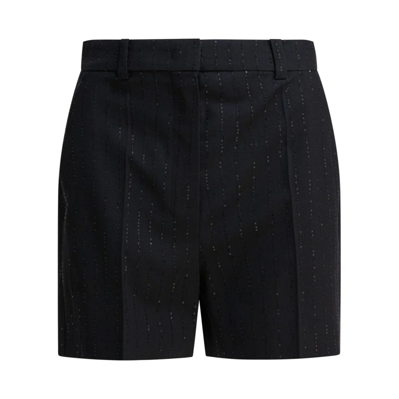 Max Mara Casual Shorts Wool-Blend Bermuda Shorts Black