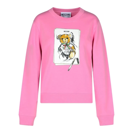 Moschino Trui Pink Cotton Sweatshirt Pink