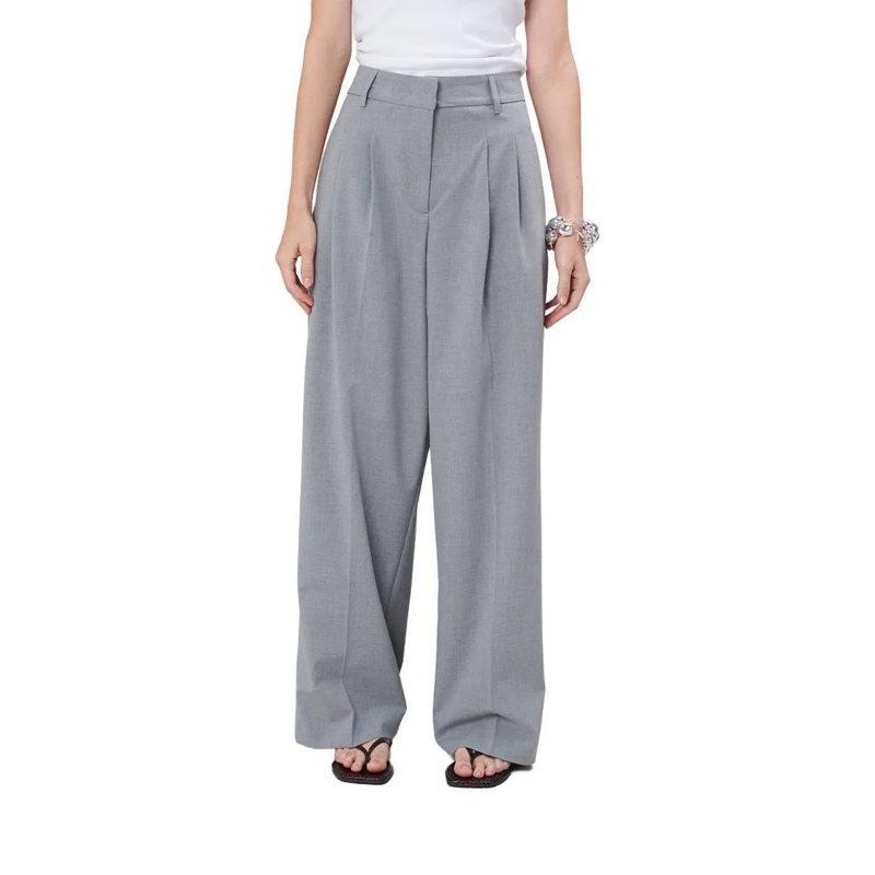 True Religion Hose - Gerades Bein- Buntfalte- Bügelfalte- Unifarbe grau(Image 2)