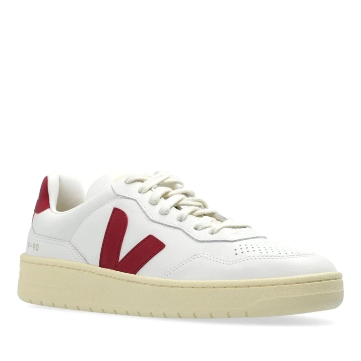Veja V-90 Extra White Marsala Low-Top Sneakers