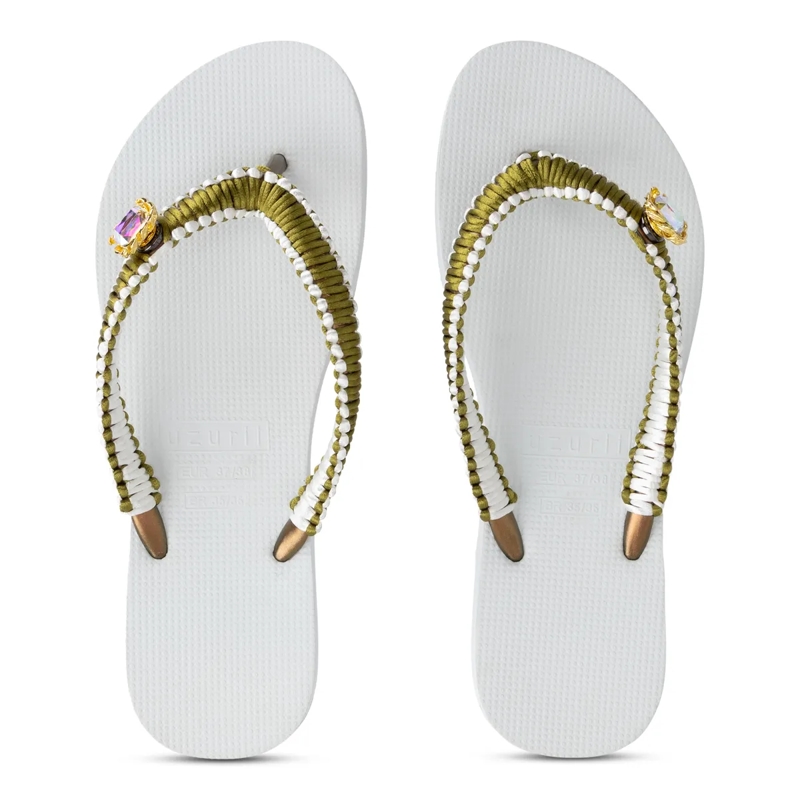 UZURII Flip Flops flip flop Green Macrame Switch weiss(Image 17)