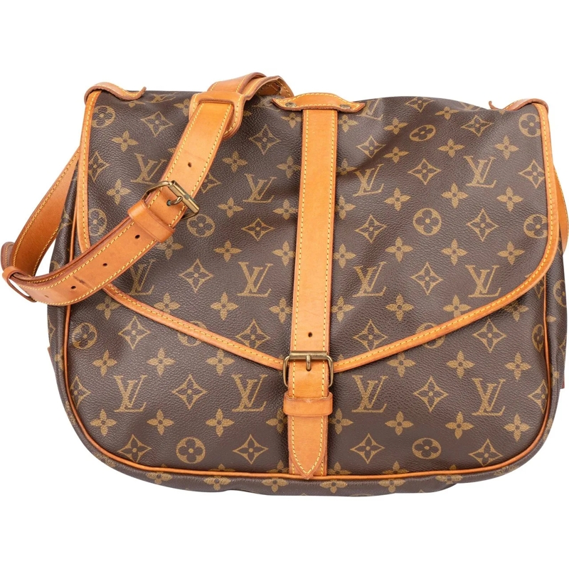 Louis Vuitton Schultertasche Louis Vuitton Canvas Monogram Saumur 35 Crossbody  braun