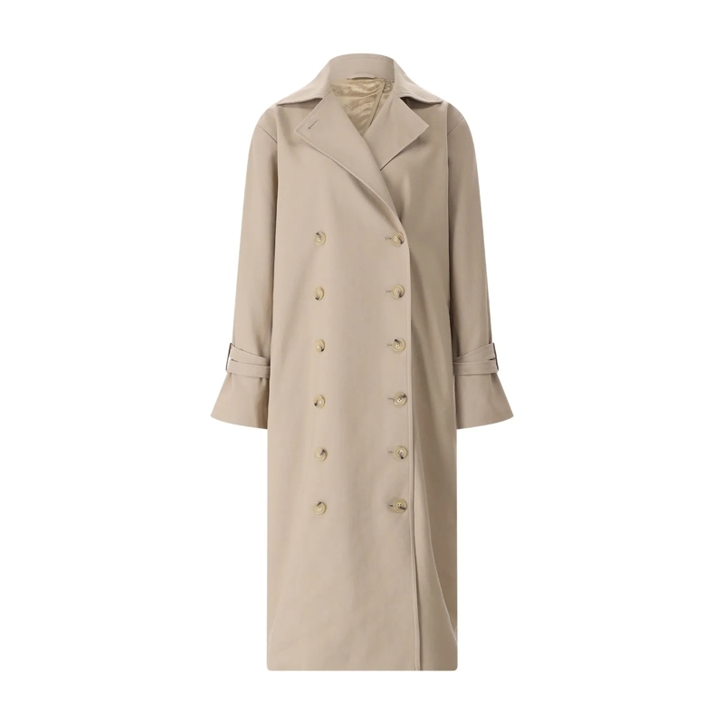TOTEME Wintermantel Trenchcoat aus Baumwollmix beige