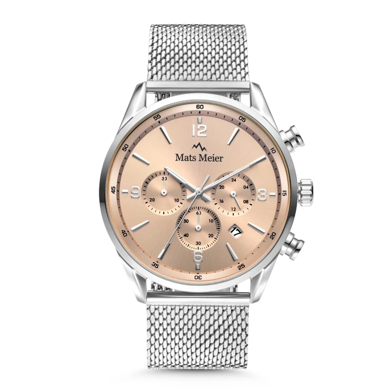 Mats Meier Chronographe Grand Cornier Uhr Silber