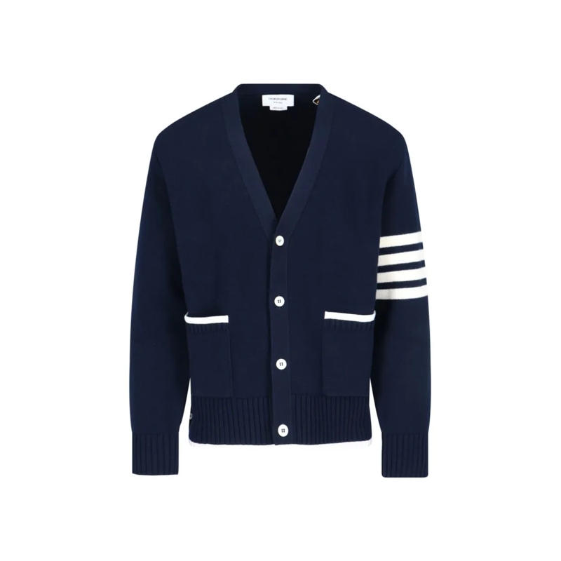 Thom Browne Cardigan "4-Bar" Wool Cardigan – Navy Blue