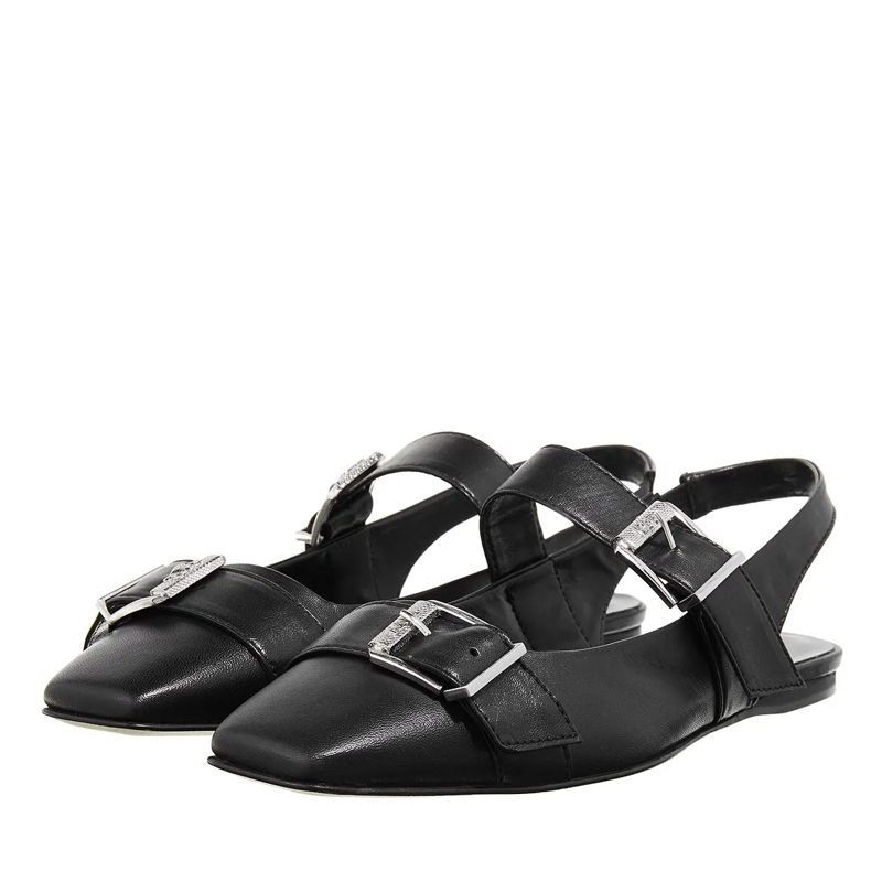 Karl Lagerfeld Pumps Konnie Double Strap Pump Black Lthr w/Silver