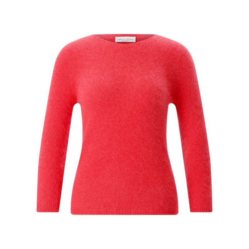 Roberto Collina Pullover Rundhalspullover aus Angorawoll-Mix braun