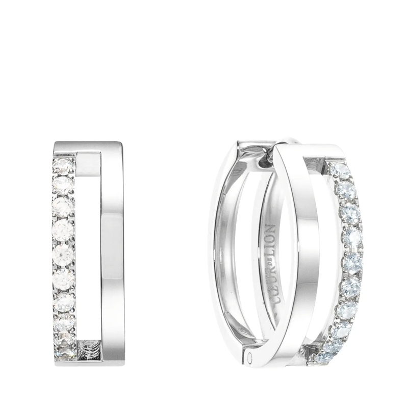 COEUR DE LION Ohrstecker Eternal Unity Creolen weiss