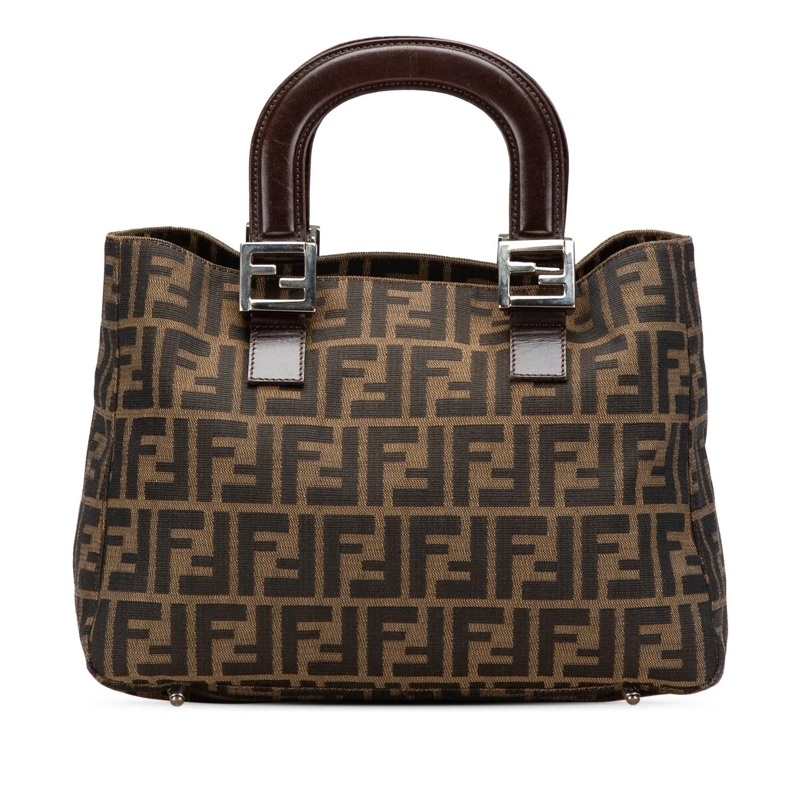 Fendi Shopper Small Zucca Canvas Twins Tote braun