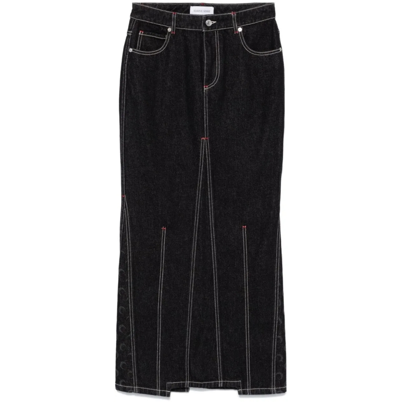Marine Serre Midirock Skirts Black schwarz