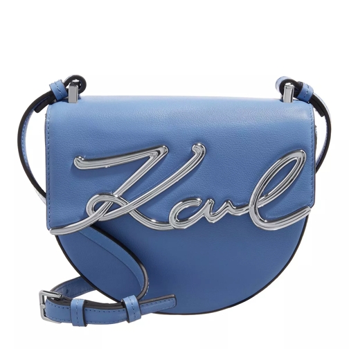 Karl Lagerfeld Signature Sm Saddle Bag Juniper Blue Zadeltas