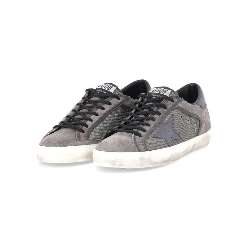 Golden Goose Schnürschuhe Sneaker aus Veloursleder grau