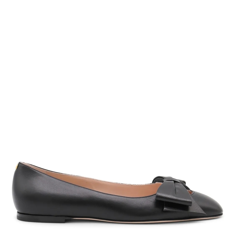 Valentino Garavani Balletschoenen Black Leather Flats Black