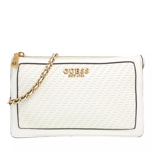 Guess Abey Multi Compartment Crossbody White Crossbody Bag