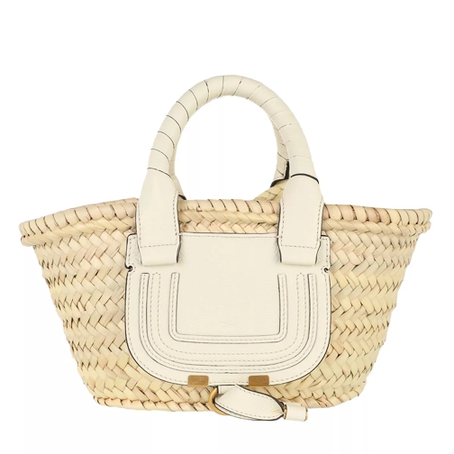 Chloé Marcie Basket Bag Natural White Mandtas