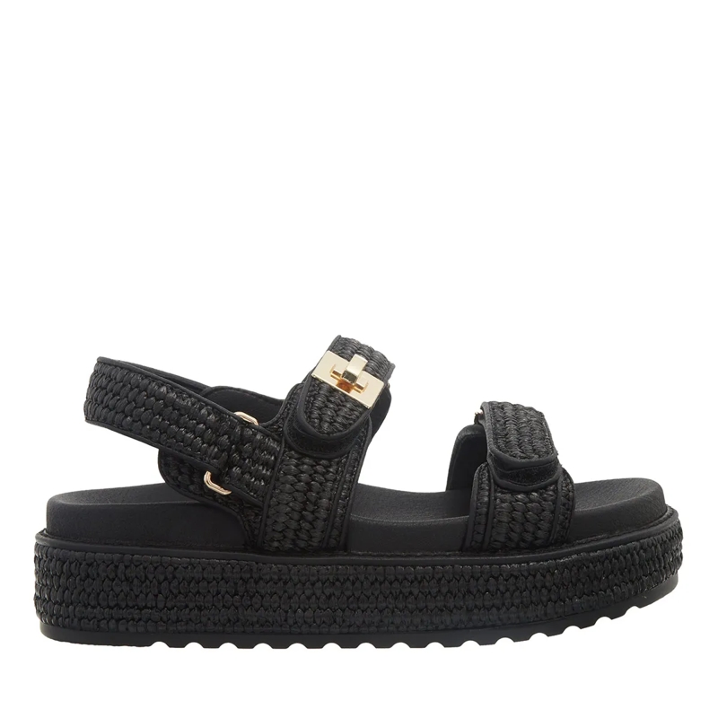 Steve Madden Sandalen Bigmona Black Raffia