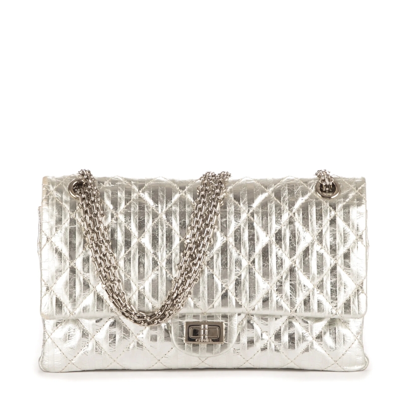 Chanel Crossbody Bag 2.55 Stripes Medium 226 Double Flap metall