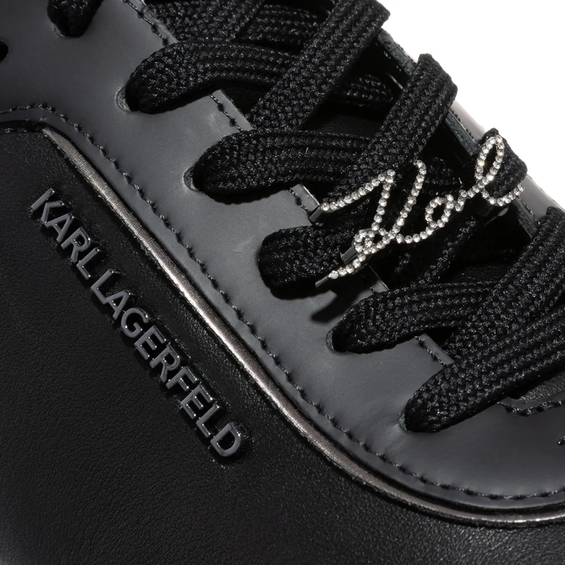 Karl Lagerfeld Plateau-Sneaker Anakapri Brooch Lace Keeper Black Lthr W/Silver(Image 5)