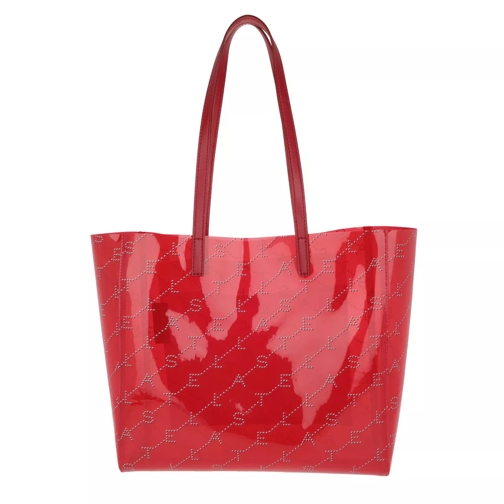 Stella McCartney Monogram Shopper S Red Shoppingväska
