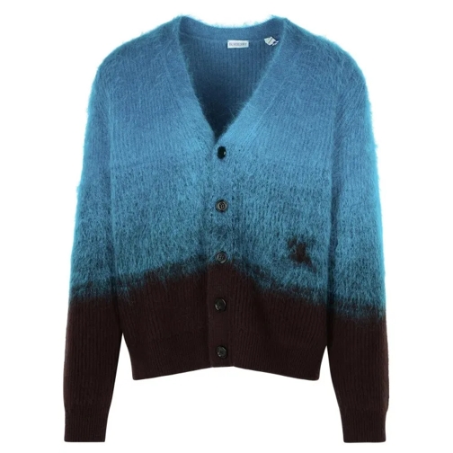 Burberry Cardigan Teal Wool Blend Cardigan Blue