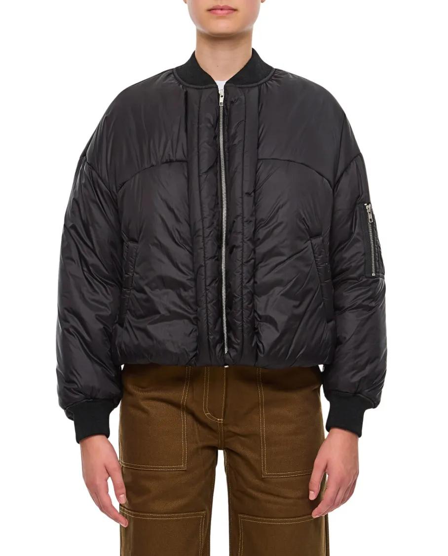 Mordecai - Padded Bomber Jacket - Größe L - schwarz