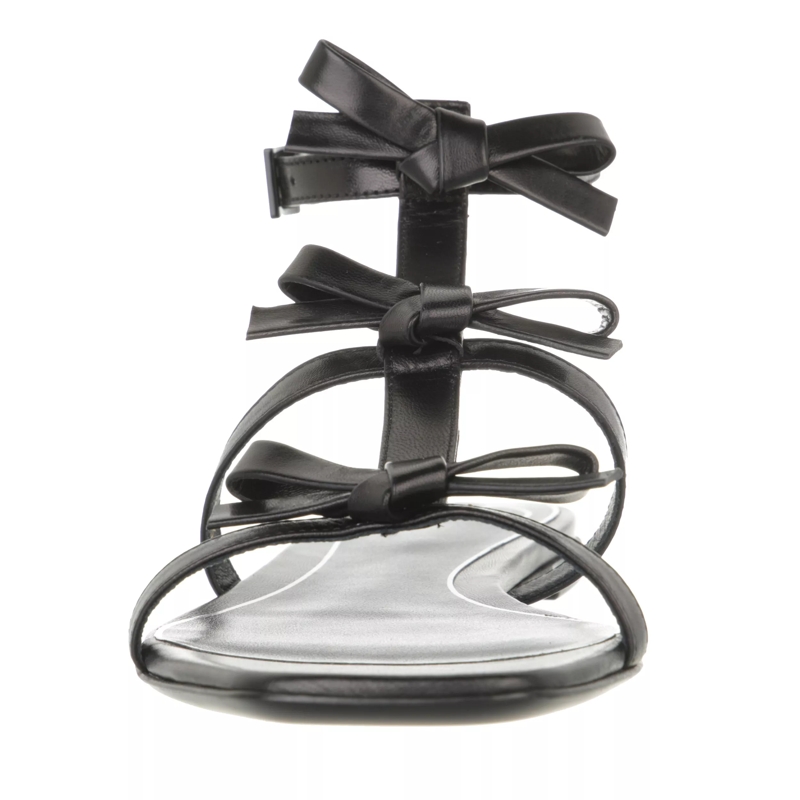 Valentino Garavani Sandales French Bow Flat Sandals Black(Image 3)