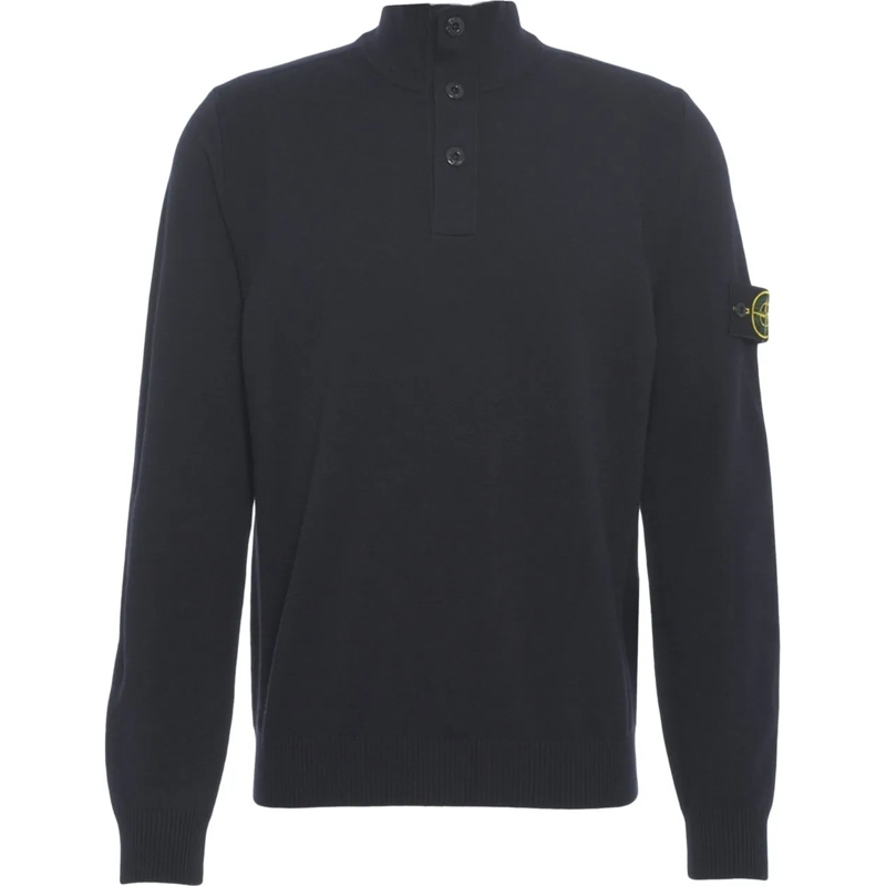 Stone Island  Knit sweater with logo blau