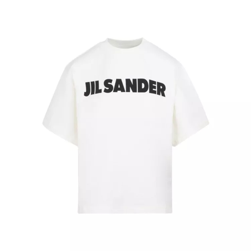 Jil Sander Cream And Black Logo T-Shirt White 