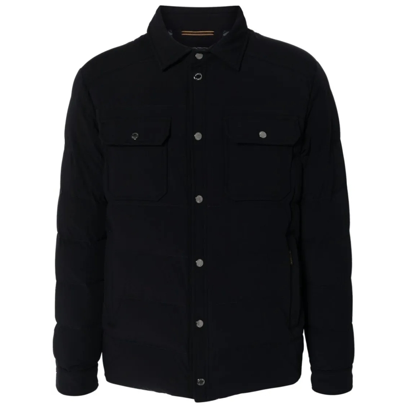 Moorer Doudoune Midnight Blue Feather Down Jacket Blue