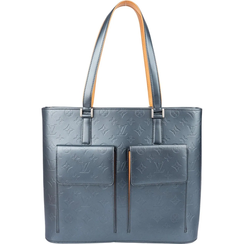 Louis Vuitton Schultertasche Louis Vuitton Mat Vernis Monogram Wilwood Handbag blau