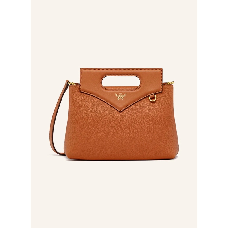 MCM Tote Crossbody Bag Soft Diamond Schultertasche aus gepr braun