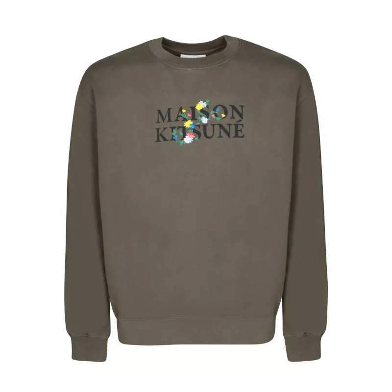 Maison Kitsune  Military Green Sweatshirt Green