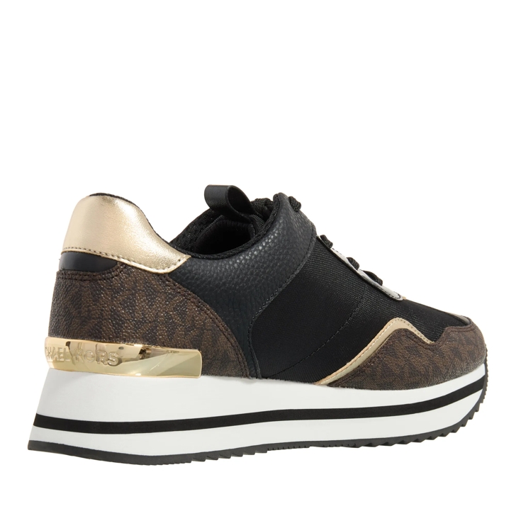 Michael Kors Raina Trainer Blk Brown Low Top Sneaker
